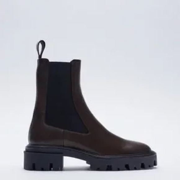 Zara Chocolate Brown Chelsea Boots - Picture 2 of 11